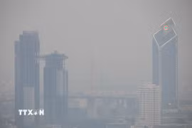 Ô nhiễm không khí nghiêm trọng tại Bangkok, Thái Lan. (Ảnh: THX/TTXVN)