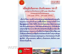 Bài viết trên ấn phẩm điện tử của Báo Pasaxon, cơ quan ngôn luận của Trung ương Đảng NDCM Lào. (Ảnh: TTXVN)