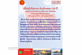 Bài viết trên ấn phẩm điện tử của Báo Pasaxon, cơ quan ngôn luận của Trung ương Đảng NDCM Lào. (Ảnh: TTXVN)