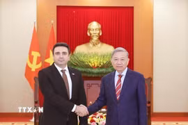 Chiều 19/11/2024, tại Trụ sở Trung ương Đảng, Tổng Bí thư Tô Lâm tiếp Chủ tịch Quốc hội Cộng hòa Armenia Alen Simonyan thăm chính thức Việt Nam. (Ảnh: Thống Nhất/TTXVN)