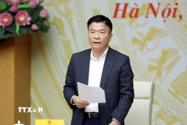 Phó Thủ tướng Lê Thành Long phát biểu. (Ảnh: TTXVN)