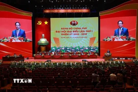 Đồng chí Phạm Minh Chính, Ủy viên Bộ Chính trị, Bí thư Đảng ủy, Thủ tướng Chính phủ phát biểu chỉ đạo. (Ảnh: Dương Giang/TTXVN)