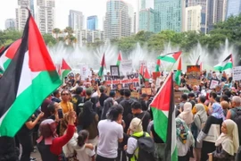 Tuần hành phản đối Tổng thống Mỹ Trump tại Kuala Lumpur. (Ảnh: The Star)