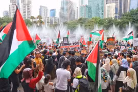 Tuần hành phản đối Tổng thống Mỹ Trump tại Kuala Lumpur. (Ảnh: The Star)