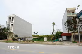 Khu đất NU9 xã Liên Phương, thành phố Hưng Yên (Hưng Yên) tăng giá từng ngày. (Ảnh Mạnh Khánh/TTXVN)