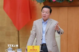 Phó Thủ tướng Trần Hồng Hà phát biểu chỉ đạo. (Ảnh: TTXVN phát)