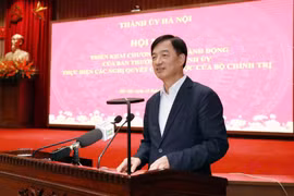 Bí thư Thành ủy Nguyễn Duy Ngọc phát biểu chì đạo tại Hội nghị. (Nguồn: Cổng thông tin điện tử UBND thành phố Hà Nội)