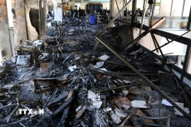 Thiệt hại sau cuộc tấn công của Israel tại Tehran, Iran. (Ảnh: THX/TTXVN)