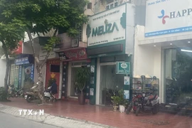 Nơi xảy ra sự cố - Thẩm mỹ trị liệu, Trung tâm đào tạo thẩm mỹ công nghệ cao MELIZA ở 484, Nguyễn Văn Linh, phường Lê Thanh Nghị, thành phố Hải Phòng. (Ảnh: Mạnh Tú/TTXVN)
