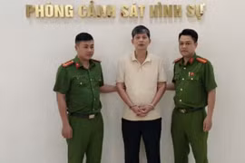 Nguyễn Thế Bằng tại cơ quan Công an. (Ảnh: Công an TP Hà Nội)