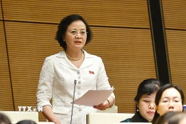Phó Thủ tướng Chính phủ Phạm Thị Thanh Trà giải trình, làm rõ một số vấn đề đại biểu Quốc hội nêu. (Ảnh: Doãn Tấn/TTXVN)