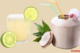 Nước chanh và nước dừa - thức uống nào tốt hơn trong mùa Hè? (Ảnh: Vietnam+)