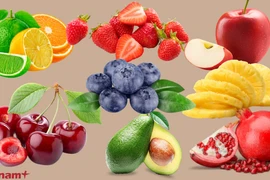 Những loại trái cây "vàng" cho sức khỏe. (Ảnh: Vietnam+)