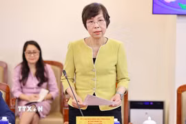Tổng Giám đốc TTXVN Vũ Việt Trang phát biểu. (Ảnh: Minh Đức/TTXVN)