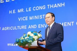Ông Lê Công Thành, Thứ trưởng Bộ Nông nghiệp và Môi trường phát biểu. (Ảnh: Khánh Hòa/TTXVN)