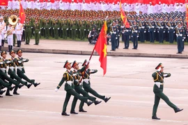 Khối sỹ quan Lục quân Quân đội Nhân dân Việt Nam trong Lễ diễu binh Kỷ niệm 80 năm Quốc khánh 2/9/2025. (Ảnh: TTXVN)