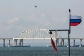Cầu Crimea được xây dựng sau khi Nga sáp nhập bán đảo Crimea. (Ảnh: AFP/Getty Images)