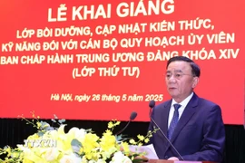 Thường trực Ban Bí thư Trần Cẩm Tú phát biểu chỉ đạo. (Ảnh: Văn Điệp/TTXVN)