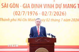 Tổng Bí thư, Chủ tịch nước Tô Lâm phát biểu. (Ảnh: Thống Nhất/TTXVN)