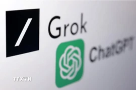 Biểu tượng Grok chatbot. (Ảnh: Reuters/TTXVN)