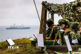 Binh sỹ Nga trong một cuộc tập trận. (Ảnh: AFP/TTXVN)