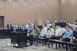 Cựu Thứ trưởng Bộ NN&PTNT Hoàng Văn Thắng trả lời thẩm vấn tại phiên tòa. (Ảnh: Kim Anh/TTXVN)
