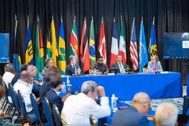 Hội nghị CARICOM đã giải quyết các vấn đề quan trọng của khu vực, bao gồm biến đổi khí hậu, an ninh, chuyển đổi nông nghiệp và thương mại nội vùng Caribe. (Ảnh: Mercopress)