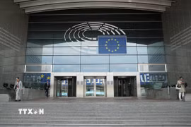 Trụ sở Nghị viện châu Âu tại Brussels, Bỉ. (Ảnh: THX/TTXVN)