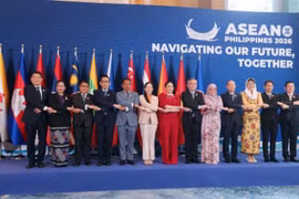 Các Bộ trưởng kinh tế của ASEAN dự Hội nghị Bộ trưởng Kinh tế ASEAN lần thứ 32 (AEM) tại khách sạn Shangri-La The Fort ở thành phố Taguig vào ngày 13/3. (Ảnh: PNA)