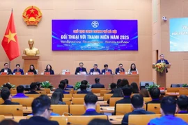 Chủ tịch UBND thành phố Hà Nội Vũ Đại Thắng chủ trì Hội nghị đối thoại với thanh niên Thủ đô năm 2025. (Nguồn: Cổng thông tin điện tử UBND thành phố Hà Nội)