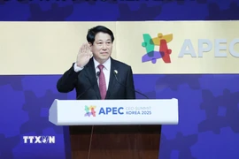 Chủ tịch nước Lương Cường dự Hội nghị Thượng đỉnh Doanh nghiệp APEC 2025 tại Hàn Quốc ngày 30/10/2025. (Ảnh: Lâm Khánh/TTXVN)