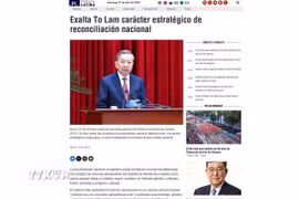 Prensa Latina trích đăng bài viết của Tổng Bí thư Tô Lâm với tiêu đề “Nước Việt Nam là một, dân tộc Việt Nam là một”. (Ảnh: Mai Phương/TTXVN)