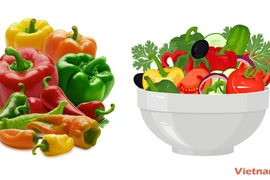 Ớt chuông tốt cho người bệnh sỏi thận. (Nguồn: Vietnam+)