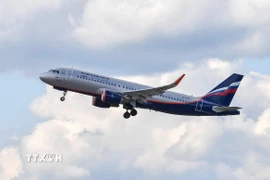 Máy bay của hãng hàng không Aeroflot cất cánh tại sân bay Sheremetyevo, ngoại ô Moskva, Nga. (Ảnh: AFP/TTXVN)