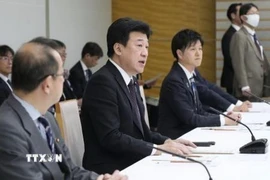 Chánh Văn phòng Nội các Nhật Bản Minoru Kihara phát biểu tại cuộc họp ở thủ đô Tokyo, ngày 13/1/2026. (Ảnh: Kyodo/TTXVN)