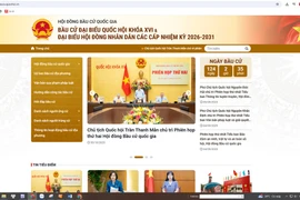 Trang thông tin điện tử bầu cử. (Ảnh chụp màn hình)