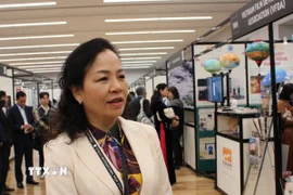 Chủ tịch VFDA, Tiến sỹ Ngô Phương Lan trả lời phỏng vấn TTXVN. (Ảnh: Phạm Tuân/TTXVN)