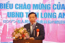 Chủ tịch UBND tỉnh Long An Nguyễn Văn Út phát biểu tại “Chương trình xúc tiến đầu tư - thương mại Long An - Nhật Bản năm 2025”. (Ảnh: Nguyễn Tuyến/TTXVN)