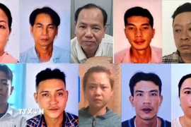 14 đối tượng trong nhóm dàn cảnh cướp giật tài sản tại Khu du lịch Tân Huê Viên bị Công an thành phố Cần Thơ truy tìm. (Ảnh: TTXVN phát)