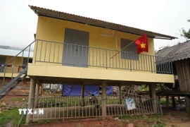 Ngôi nhà mới khang trang tại xã miền núi Quảng Trị. (Ảnh: Thanh Thủy/TTXVN)