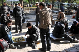 Người cao tuổi giải trí tại một công viên ở trung tâm thành phố Seoul. (Ảnh: AFP/Getty)