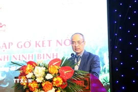 Ông Nguyễn Trung Kiên, Chủ nhiệm Ủy ban Nhà nước về người Việt Nam ở nước ngoài phát biểu tại Chương trình. (Ảnh: Đại Nghĩa/TTXVN)