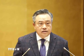 Đồng chí Trần Sỹ Thanh, Ủy viên Bộ Chính trị, Bí thư Trung ương Đảng, Chủ nhiệm Ủy ban Kiểm tra Trung ương giới thiệu Chuyên đề: “Đổi mới công tác kiểm tra, giám sát góp phần tăng cường kỷ cương, kỷ luật đáp ứng yêu cầu nhiệm vụ trong tình hình mới theo tinh thần Nghị quyết Đại hội XIV của Đảng”. (Ảnh: Phương Hoa/TTXVN)