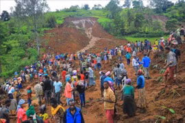 Hiện trường vụ lở đất tại Ethiopia. (Ảnh: Reuters)
