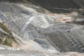 Quang cảnh một mỏ đồng tại Challhuahuacho, Peru. (Ảnh: AFP/TTXVN)