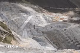 Quang cảnh một mỏ đồng tại Challhuahuacho, Peru. (Ảnh: AFP/TTXVN)
