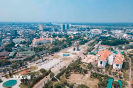 Một góc thủ đô Vientiane của Lào. (Ảnh: Đỗ Bá Thành/TTXVN)