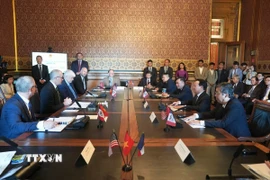 Quang cảnh buổi làm việc. (Ảnh: TTXVN phát)