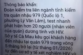 Cà Mau: Chủ nhà hàng trình báo Công an vì tin giả "hơn 50% nhân viên nhiễm HIV"