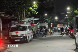 Hiện trường nơi xảy ra vụ việc. (Ảnh: Huyền Trang/TTXVN)